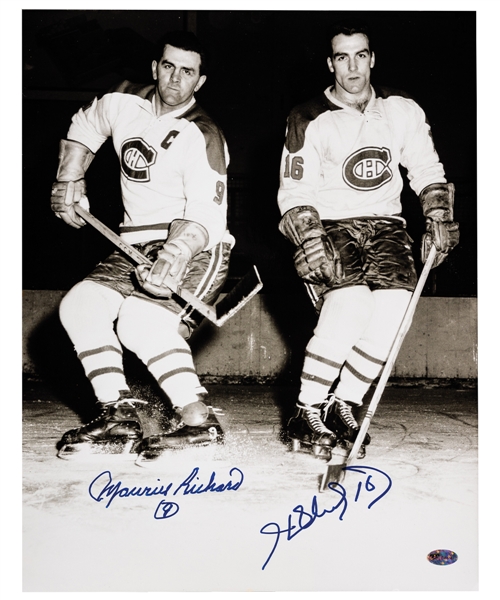 Henri Richard and Maurice Richard Dual-Signed Montreal Canadiens Photo with LOA