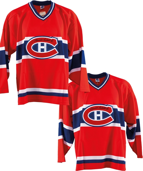 Deceased HOFer Maurice "Rocket" Richard Single-Signed Montreal Canadiens Jerseys (5) from George Springates Collection with Family LOA