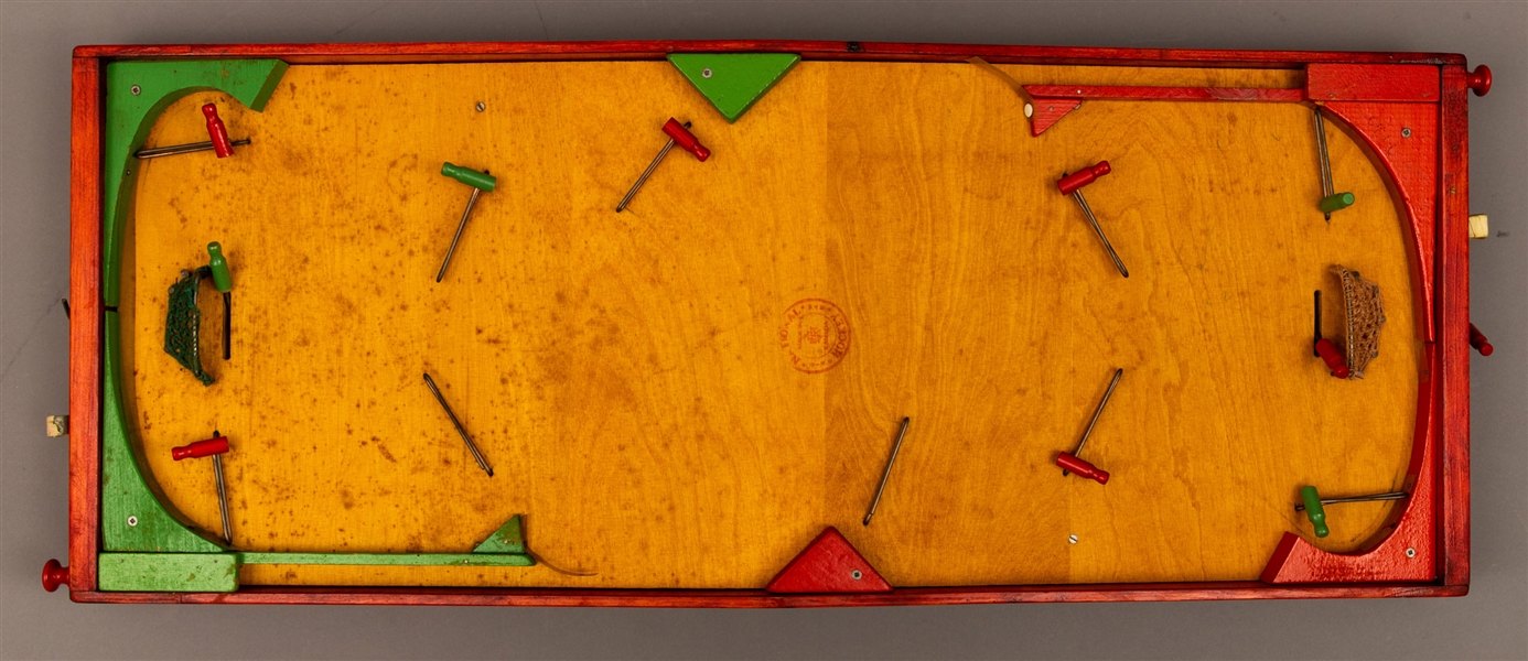 Vintage Munro "National 6-Man Hockey" Wooden Table Top Hockey Game with Original Box