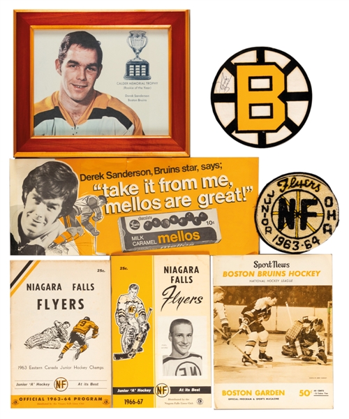Derek Sandersons Boston Bruins/Oshawa Generals Hockey Memorabilia Collection from His Personal Collection with His Signed LOA