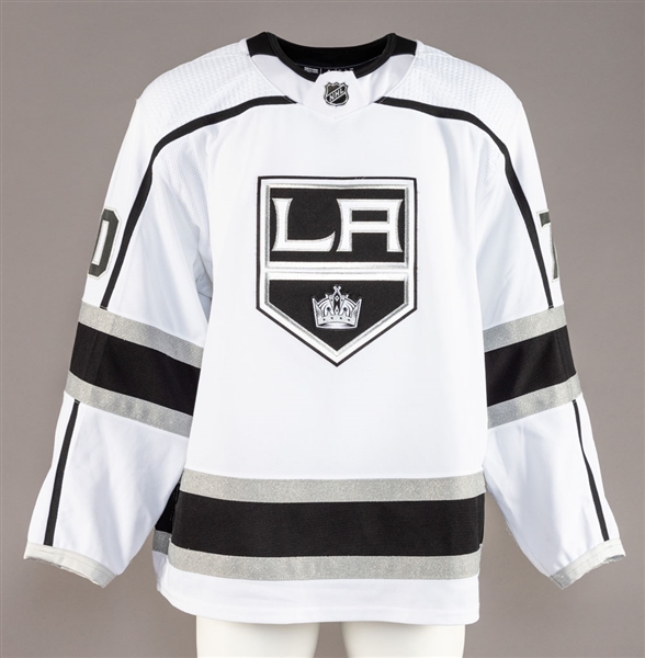 Tanner Pearson’s 2018-19 Los Angeles Kings Game-Worn Jersey with Team COA - Team Repairs! – Photo-Matched!  