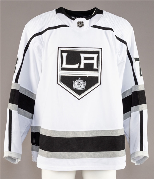 Tyler Toffoli’s 2018-19 Los Angeles Kings Game-Worn Jersey with Team COA – Team Repairs! – Photo-Matched! 