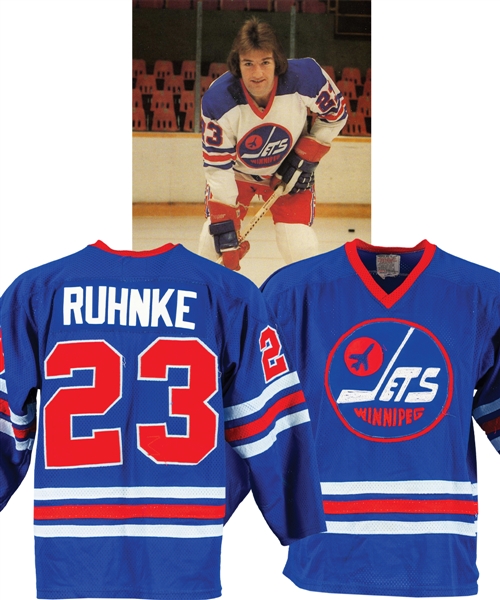 Kent Ruhnkes 1976-78 WHA Winnipeg Jets Game-Worn Jersey