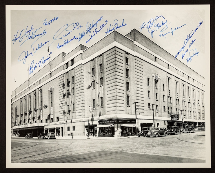 Maple Leaf Gardens Photo Signed by 16 Former Toronto Maple Leafs Players with LOA (16” x 20”) 