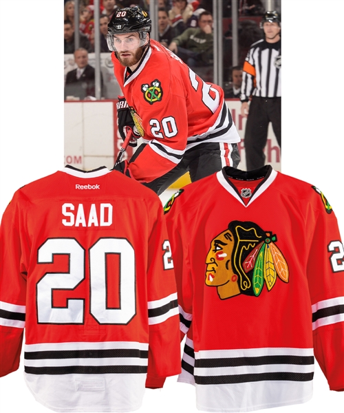Brandon Saads 2014-15 Chicago Black Hawks Game-Worn Jersey with Team LOA - Stanley Cup Championship Season! 