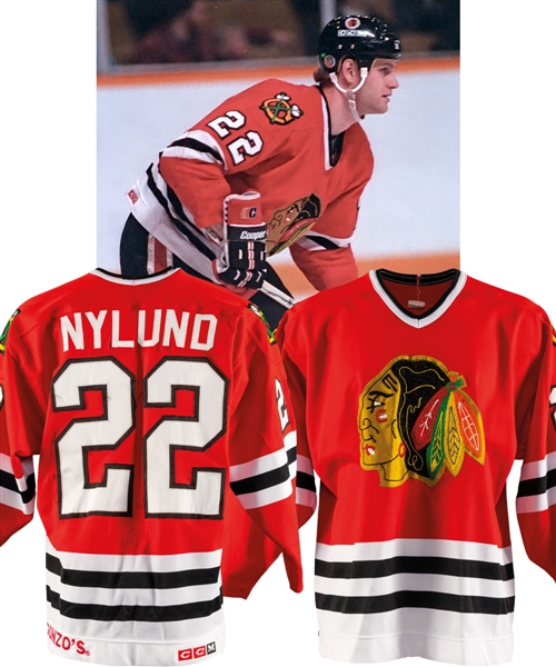Gary Nylunds 1986-87 Chicago Black Hawks Game-Worn Jersey with LOA