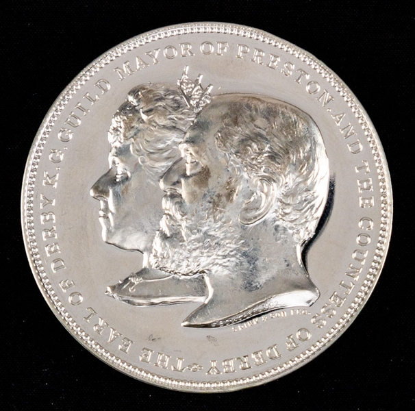 1902 Lord Stanley "Earl Derby Guild Mayor" Silver Medallion 