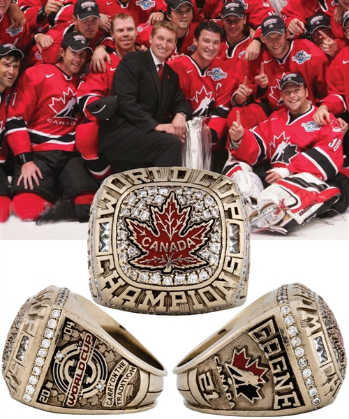 Simon Gagnes 2004 World Cup of Hockey 10K White Gold and Diamond Team Canada Championship Ring