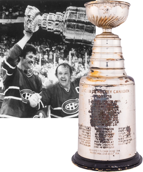 Yvon Lamberts 1977-78 Montreal Canadiens Stanley Cup Championship Trophy with His Signed LOA (13")