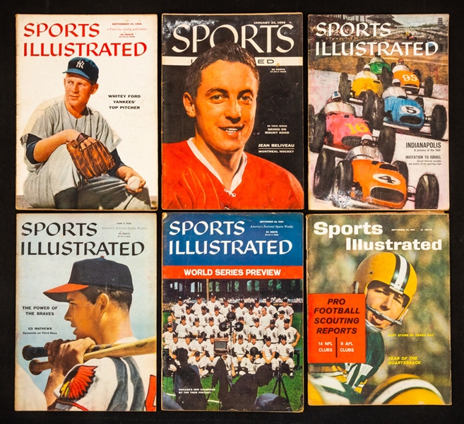Sports Illustrated 1954 to 1965 First 12 Years Partial Set (482/592) including First Two Issues 