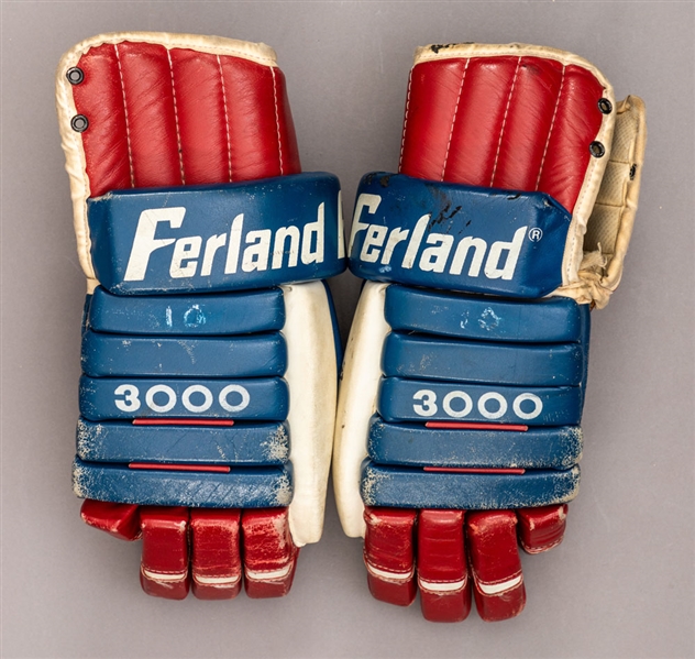 Guy Lafleurs Mid-1980s Oldtimers Ferland Game-Used Gloves