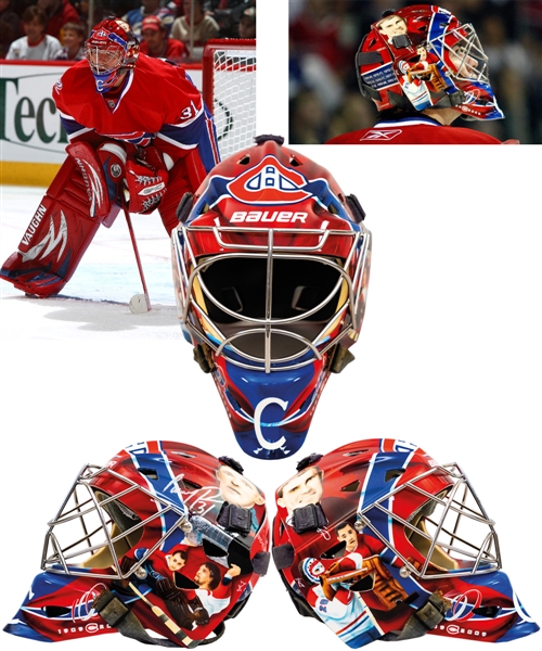 Carey Prices December 4th 2009 Montreal Canadiens "Centennial Game" Signed Game-Worn Goalie Mask with Team LOA - Designed and Painted by David Arrigo! - Video-Matched! - Photo-Matched!