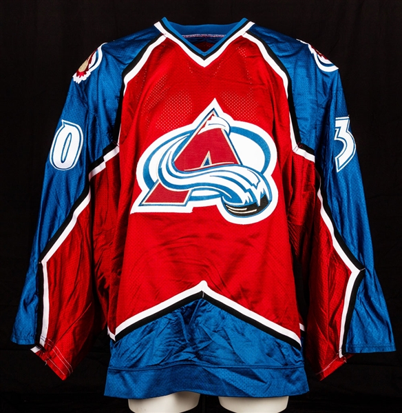 Richard Shulmistras 1995-96 Colorado Avalanche Inaugural Season Game-Worn Training Camp/Pre-Season Jersey from the Personal Collection of an Important Hockey Executive with His Signed LOA