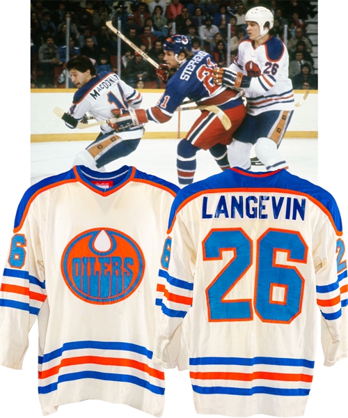 Dave Langevins 1978-79 WHA Edmonton Oilers Game-Worn Jersey 