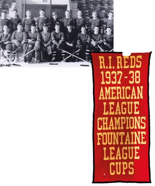 Massive Vintage Rhode Island Providence Reds 1937-38 American League Champions Banner