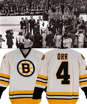 Vintage Bobby Orr Boston Bruins Jersey Made by the Team for the January 9th 1979 Bobby Orr Night at Boston Garden