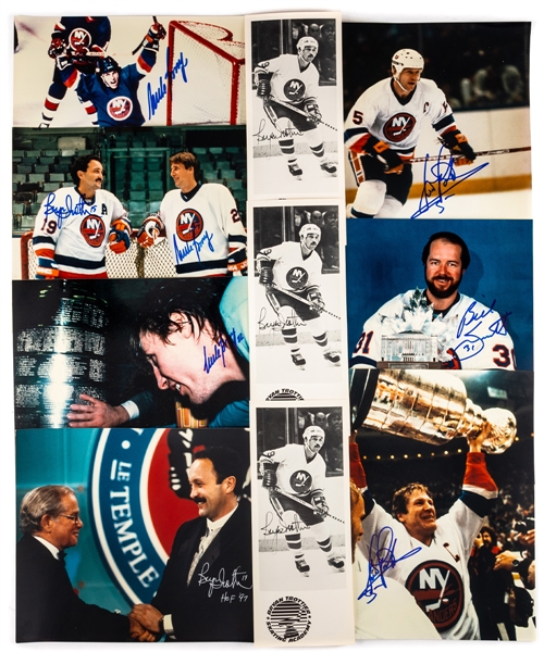 New York Islanders HOFers Signed 8x10 Photo and Postcard Collection of 325+ Including Smith, Bossy, Trottier and Potvin from Bryan Trottiers Personal Collection with His Signed LOA