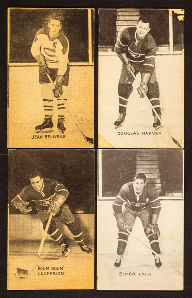 Montreal Canadiens 1948-52 Canadian Hockey Exhibit Card Collection of 40