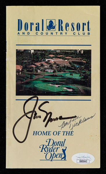 Pair of Multi-Signed Golf Programs Including Signatures of Jack Nicklaus, Ray Floyd, Nick Faldo, Craig Stadler & Others - JSA Certified