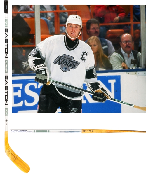 Wayne Gretzkys Mid-1990s Los Angeles Kings Signed Easton Aluminum 5100 Game-Used Stick