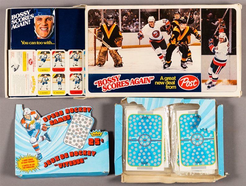 1981-82 & 1982-83 Post NHL Stars in Action/Post Playing Cards Store Displays, Sets, Cereal Boxes and Assorted Promotional Items