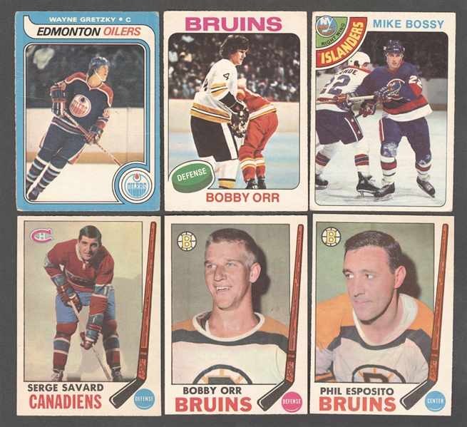 1975-76, 1978-79 and 1979-80 O-Pee-Chee Hockey Complete Sets Including Wayne Gretzky Rookie Card Plus Assorted Years Binder