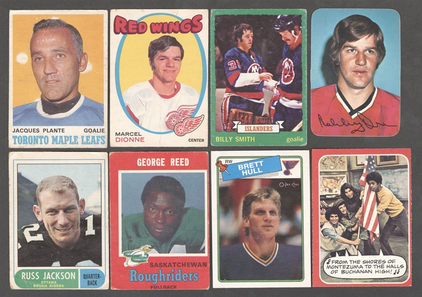 1969-70 to 1976-77 O-Pee-Chee Hockey Cards (500+), 1960s/1970s CFL Cards (85+), Mid-1970s Non-Sport Sets (2) and Assorted Modern Hockey Cards