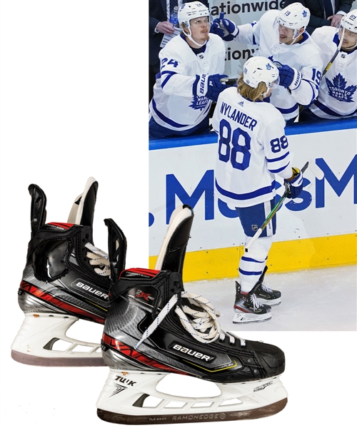 William Nylander’s 2019-20 Toronto Maple Leafs Bauer Game-Used Skates with Team LOA