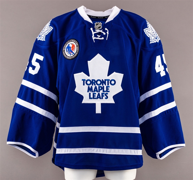Jonathan Bernier’s 2015-16 Toronto Maple Leafs "Hall of Fame Game" Game-Worn Jersey with Team COA