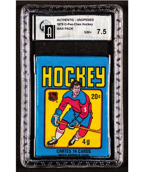 1979-80 O-Pee-Chee Hockey Unopened Wax Pack - GAI Certified NM+ 7.5 - Wayne Gretzky RC Year
