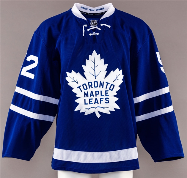 Martin Marincin’s 2016-17 Toronto Maple Leafs Game-Worn Jersey with Team LOA – Team Repairs – Photo-Matched! 