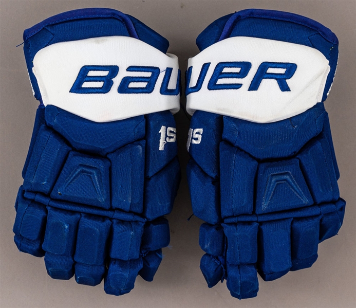 William Nylander’s 2019-20 Toronto Maple Leafs Bauer Game-Used Gloves with Team LOA 