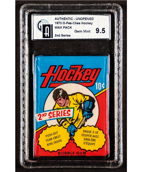 1973-74 O-Pee-Chee Hockey Unopened Wax Pack (2nd Series) - GAI Certified Gem Mint 9.5