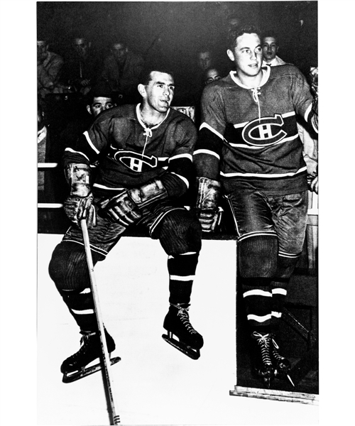 Maurice Richard and Jean Beliveau Montreal Canadiens Photo Display from the Montreal Canadiens Archives (24" x 36")