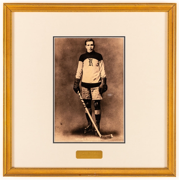 Sprague Cleghorn Montreal Canadiens Hockey Hall of Fame Honoured Member Framed Photo Display from the Montreal Canadiens Archives (16" x 16") 