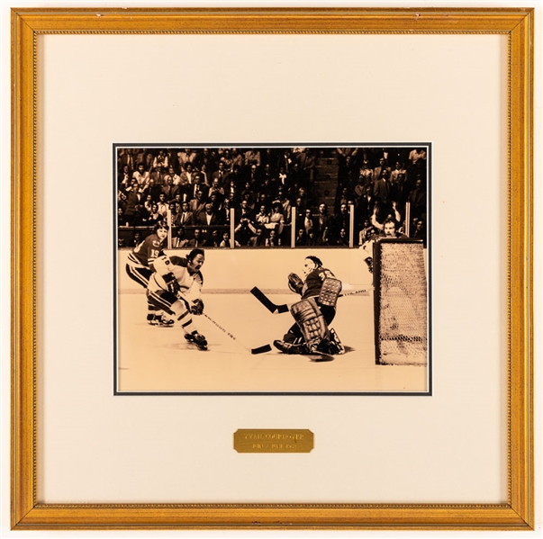 Yvan Cournoyer Montreal Canadiens Hockey Hall of Fame Honoured Member Framed Photo Display from the Montreal Canadiens Archives (16" x 16")