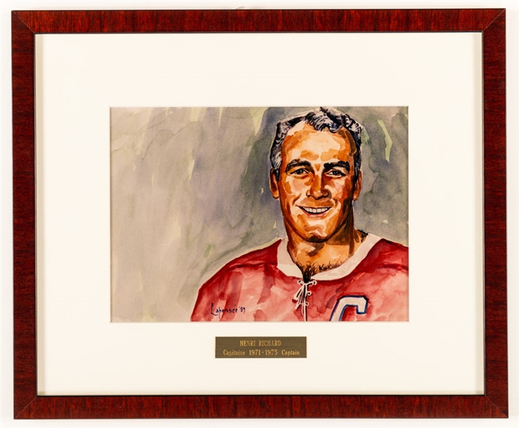 Henri Richard 1971-1975 Montreal Canadiens Captain Framed Display from the Montreal Canadiens Archives (13 3/8" x 16 1/8")