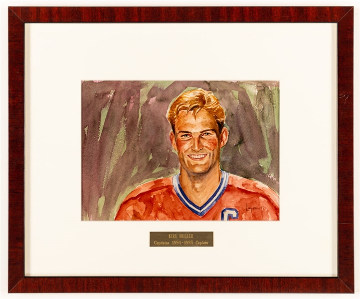 Kirk Muller 1994-95 Montreal Canadiens Captain Framed Display from the Montreal Canadiens Archives (13 3/8" x 16 1/8")