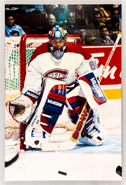Jose Theodore Montreal Canadiens Photo Display from the Montreal Canadiens Archives (23 7/8” x 35 7/8”)