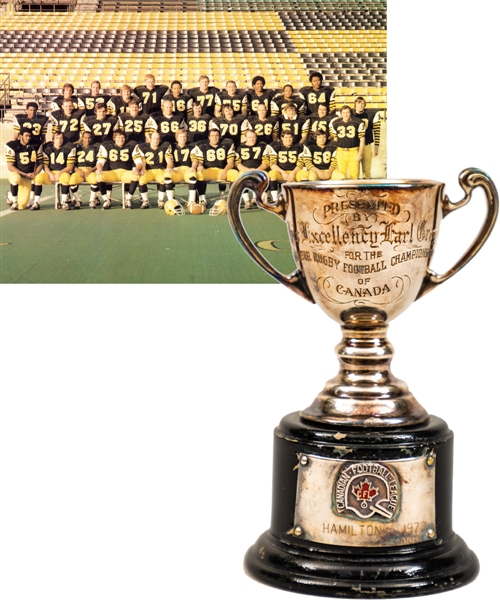 Tony Gabriels 1972 Hamilton Tiger-Cats Grey Cup Trophy with His Signed LOA (4 5/8")
