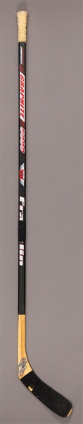 Ron Francis Early-2000s Carolina Hurricanes Signed Franklin Game-Used Stick