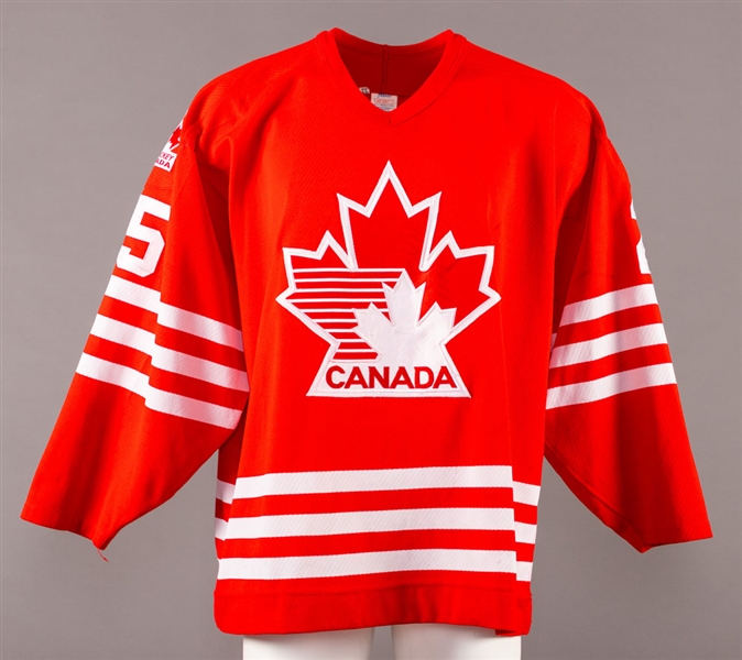 Jean-Yves Roys 1993-94 Canadian National Team Game-Worn Jersey with LOA