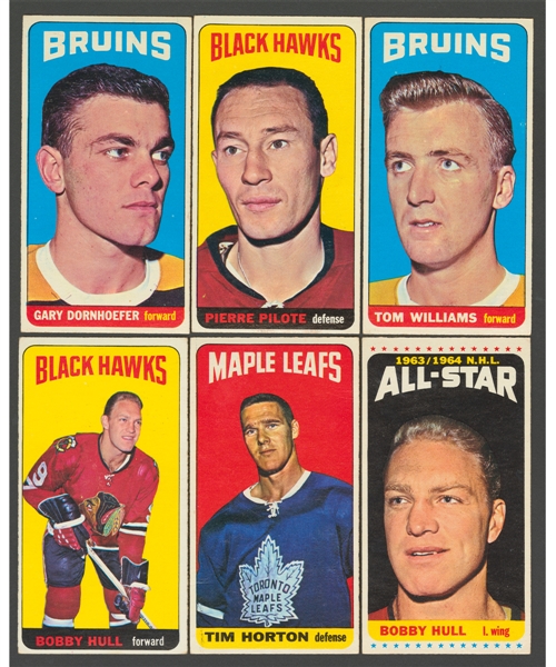 1964-65 Topps Hockey "Tall Boys" Complete 110-Card Set Plus 50 Extras