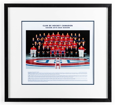 Montreal Canadiens 2019-20 Framed Team Photo from the Montreal Canadiens Archives (21 ½” x 23 ½”)