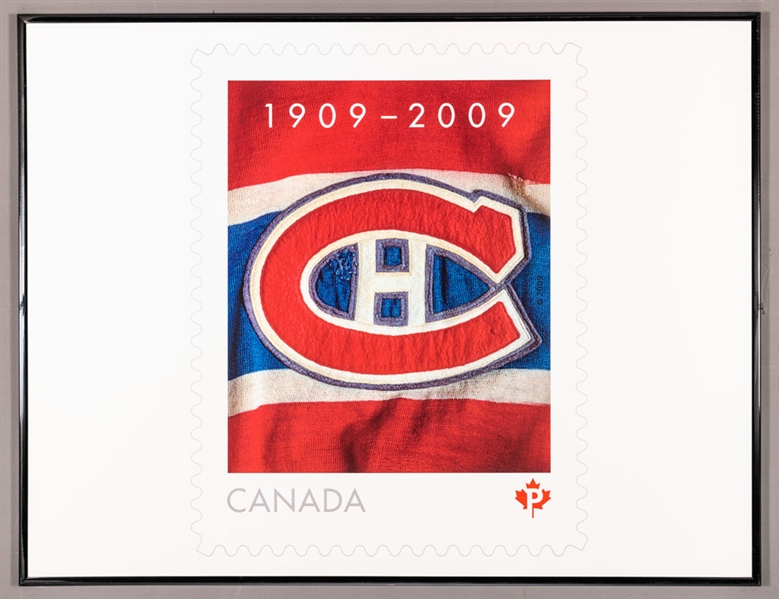 Montreal Canadiens 2009 Centennial Stamp Framed Displays (2) from the Montreal Canadiens Archives
