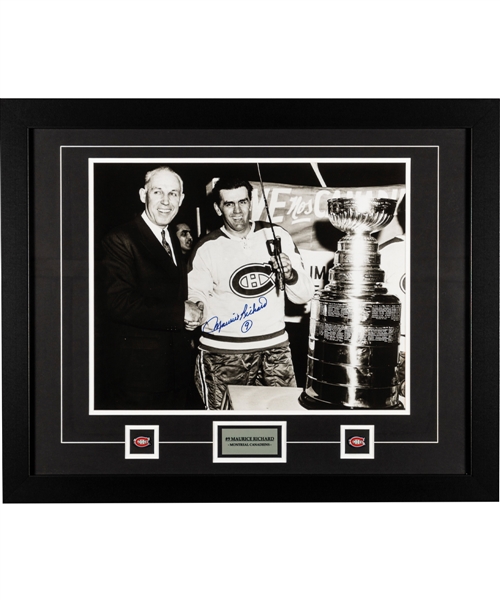 Maurice "Rocket" Richard Signed Montreal Canadiens Stanley Cup Photo with COA (26" x 32")