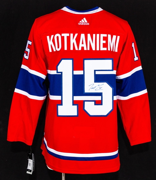 Jesperi Kotkaniemi Signed Montreal Canadiens Adidas Pro Model Jersey with LOA