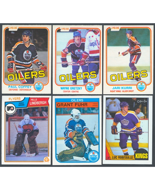 1981-82, 1982-83, 1983-84, 1987-88 and 1989-90 O-Pee-Chee Hockey Sets/Near Complete Sets