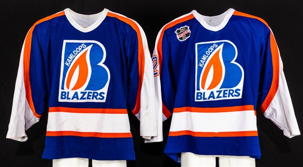 Cal McGowans 1990-91 and Jarrett Deulings 1991-92 WHL Kamloops Blazers Game-Worn Jerseys