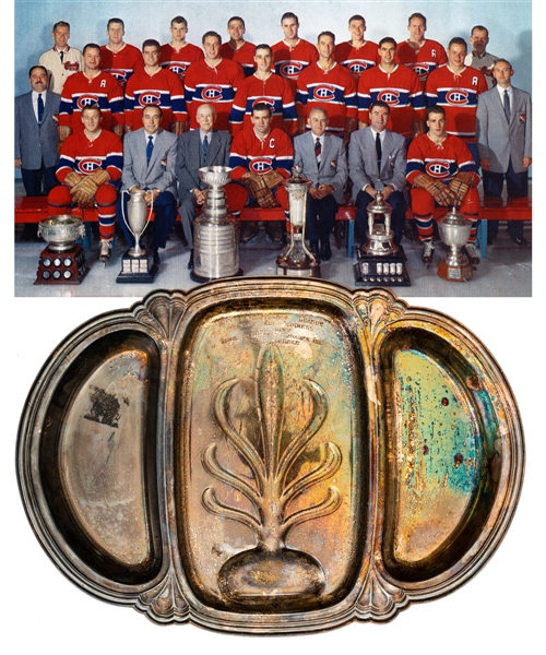 Robert "Bob" Turners 1956-57 Montreal Canadiens Stanley Cup Championship Presentational Serving Tray